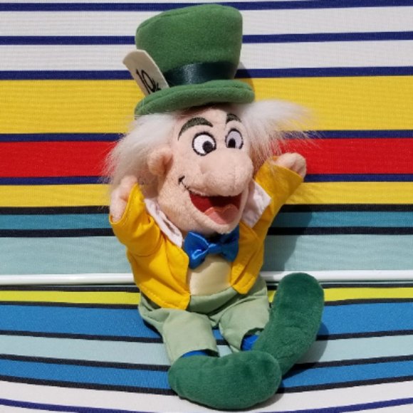 Disney Alice in Wonderland Mad Hatter beanbag Plush - Picture 1 of 6
